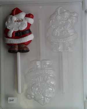 Medium-large cute Santa waving Lollipop C058