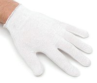 White Cotton Gloves Lg  pair