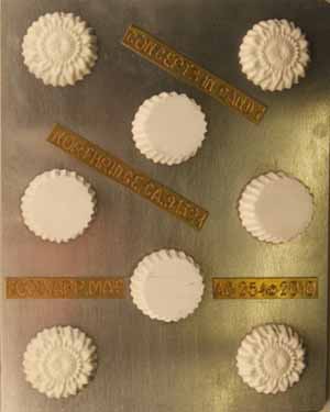Sunflower cupcake 3D pieces AO254 Chocolate Candy Mold