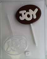 ""JOY" on oval Lollipop C040