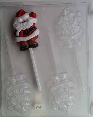 Medium cute Santa waving Lollipop C059