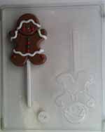 Medium-large boy & girl gingerbread figures Lollipop C086