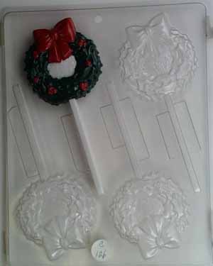 Medium Christmas wreath w/ bow on top Lollipop C126