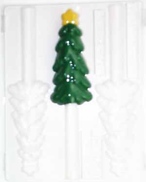 Elongated Christmas tree w/ star on top Pretzel Rod C132