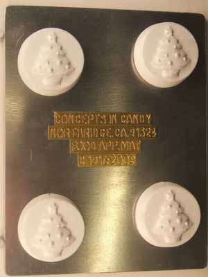 Christmas tree with ornaments on cookie mold format C191