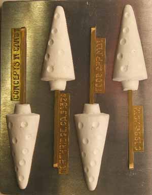 Christmas tree with cavities for small hot red candies lollipop C199 Chocolate candy Mold