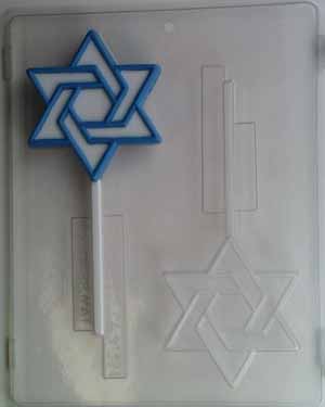 Raised Jewish star design J004