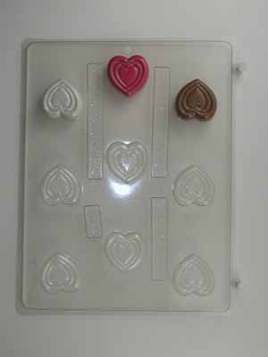 Heart mint w/ etched heart design V022
