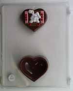 Heart w/ bunny in window frame lid & bottom V063