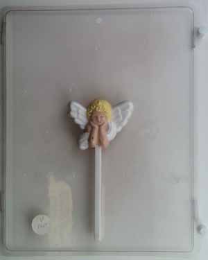 Cupid w/ wings resting head on hands V120