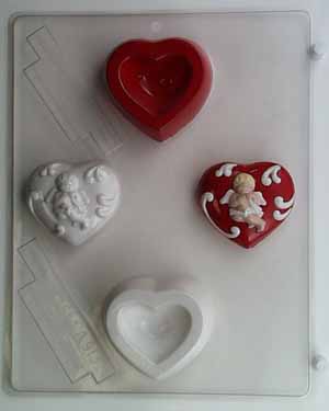 Small ornate heart lid & bottom V162