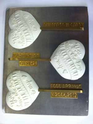 ""You Have the Keys to My Heart" Lollypop Chocolate Candy Mold V260